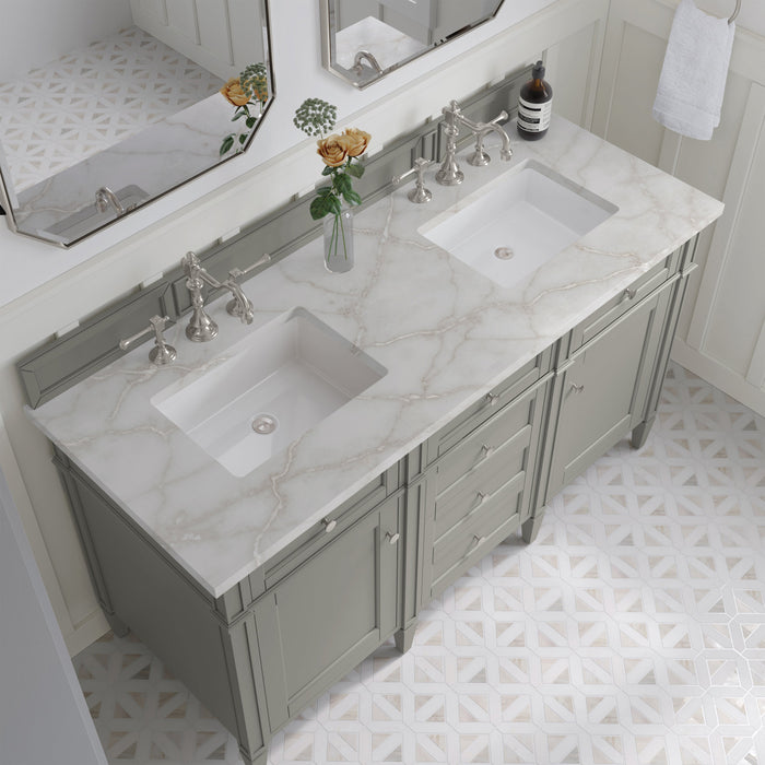 James Martin Brittany 60" Double Bathroom Vanity, Urban Gray