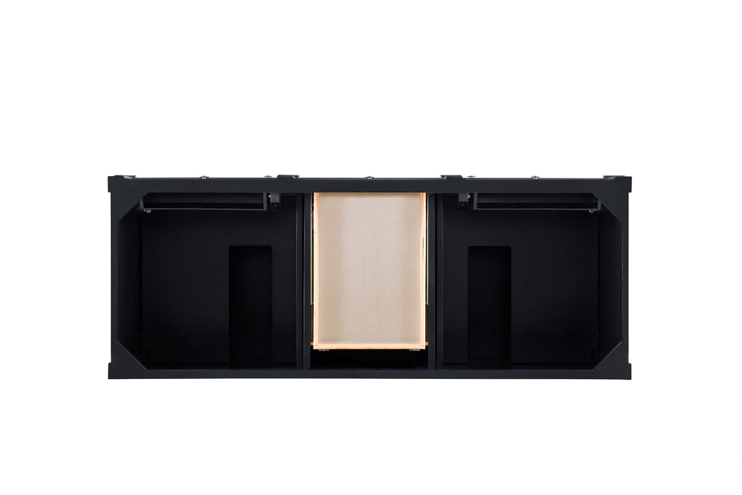 James Martin Brittany 60" Double Bathroom Vanity, Black Onyx