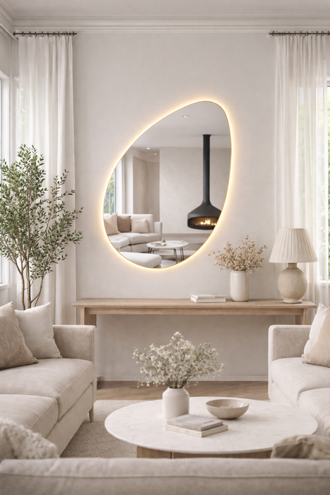Pera Mirror - Elegant Asymmetrical Wall Mirror | Alpken
