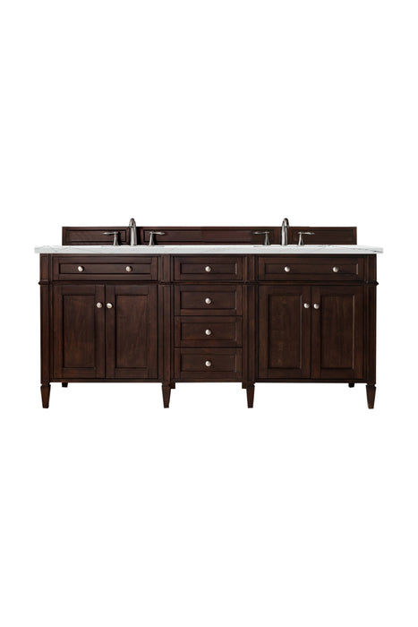James Martin Brittany 72" Double Bathroom Vanity, Burnished Mahogany