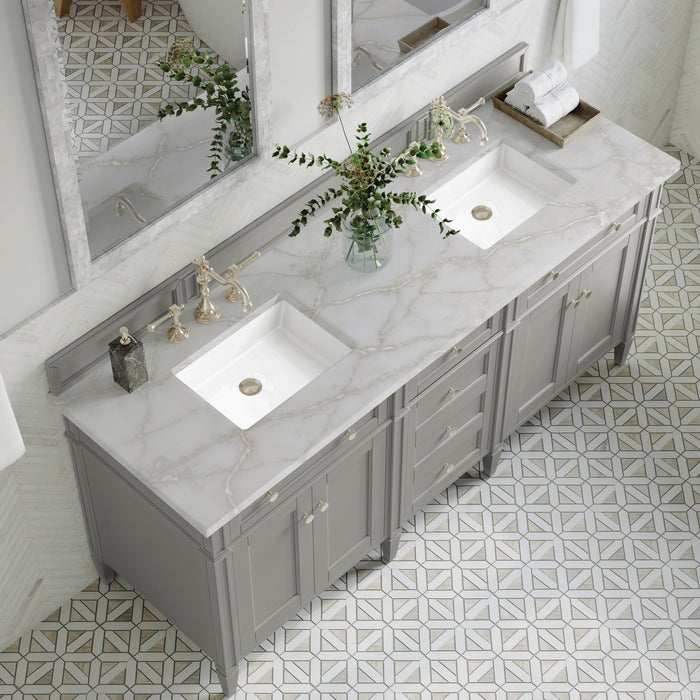 James Martin Brittany 72" Double Bathroom Vanity, Urban Gray