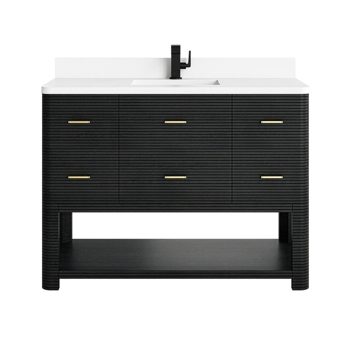 James Martin Lucian 48" Single Bathroom Vanity, Carbon Oak