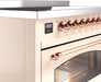 ILVE Nostalgie II 48" Electric Range, Antique White, Copper Trim UPI486NMPAWP ILVE