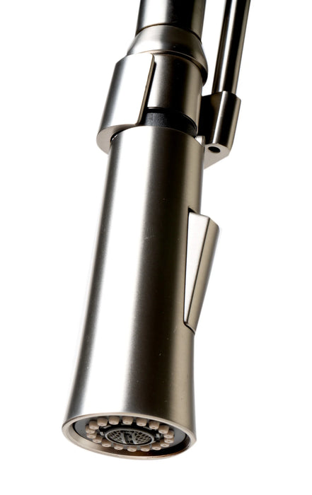 ALFI brand Square Kitchen Faucet with Black Rubber Stem ABKF3023