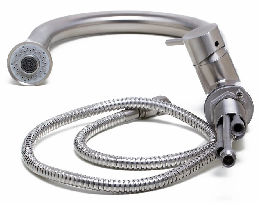 ALFI brand Solid Stainless Steel Two Mode Pull Down Kitchen Faucet AB2034