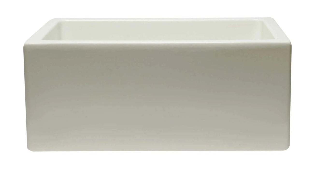 ALFI brand 24" Reversible Smooth / Fluted Single Bowl Fireclay Farm Sink AB2418HS