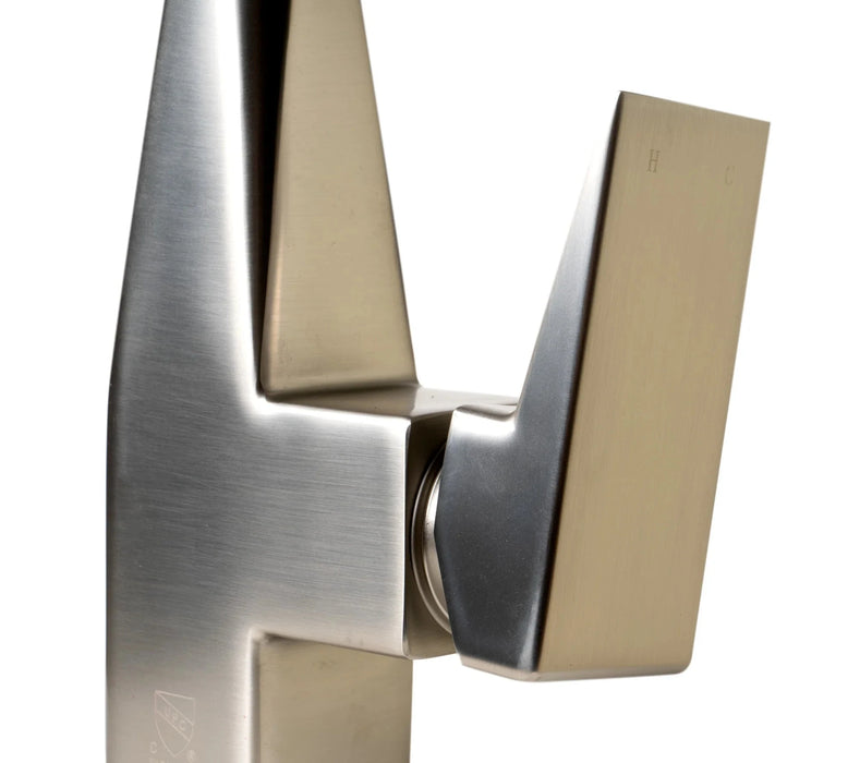 ALFI brand Square Kitchen Faucet with Black Rubber Stem ABKF3023