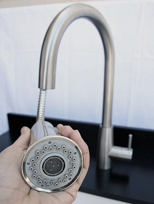 ALFI brand Solid Stainless Steel Two Mode Pull Down Kitchen Faucet AB2034