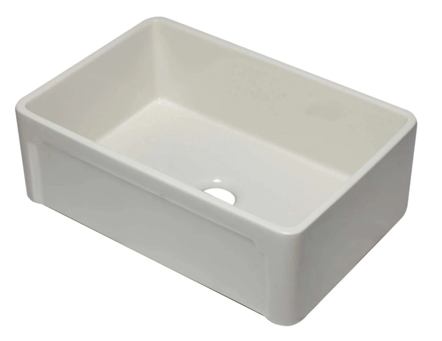 ALFI brand 30" Reversible Single Fireclay Farmhouse Kitchen Sink AB3020SB