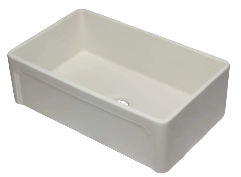 ALFI brand 33" Reversible Single Fireclay Farmhouse Kitchen Sink AB3320SB