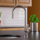 ALFI brand Single Hole Pull Down Stainless Steel Kitchen Faucet AB2028
