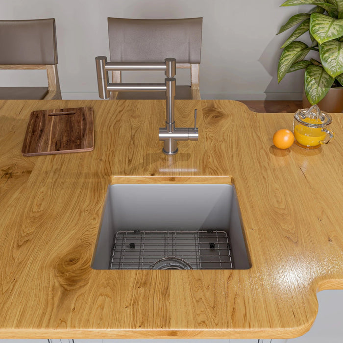 ALFI brand Modern Solid Stainless Steel Retractable Kitchen Faucet AB2038