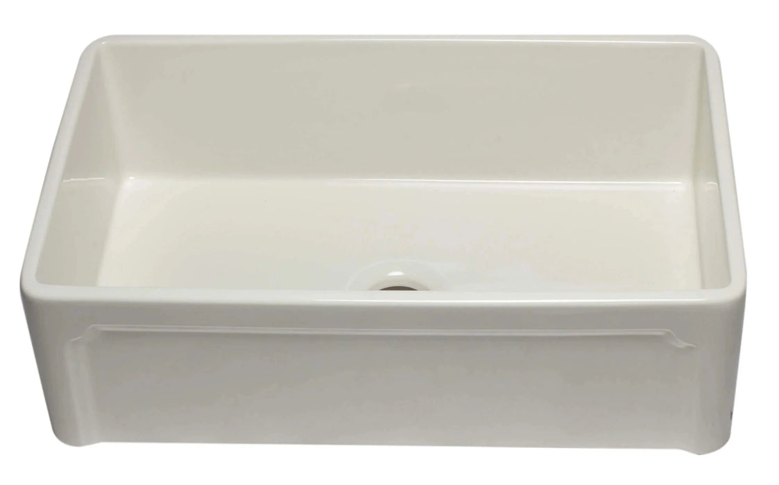 ALFI brand 33" Reversible Single Fireclay Farmhouse Kitchen Sink AB3320SB