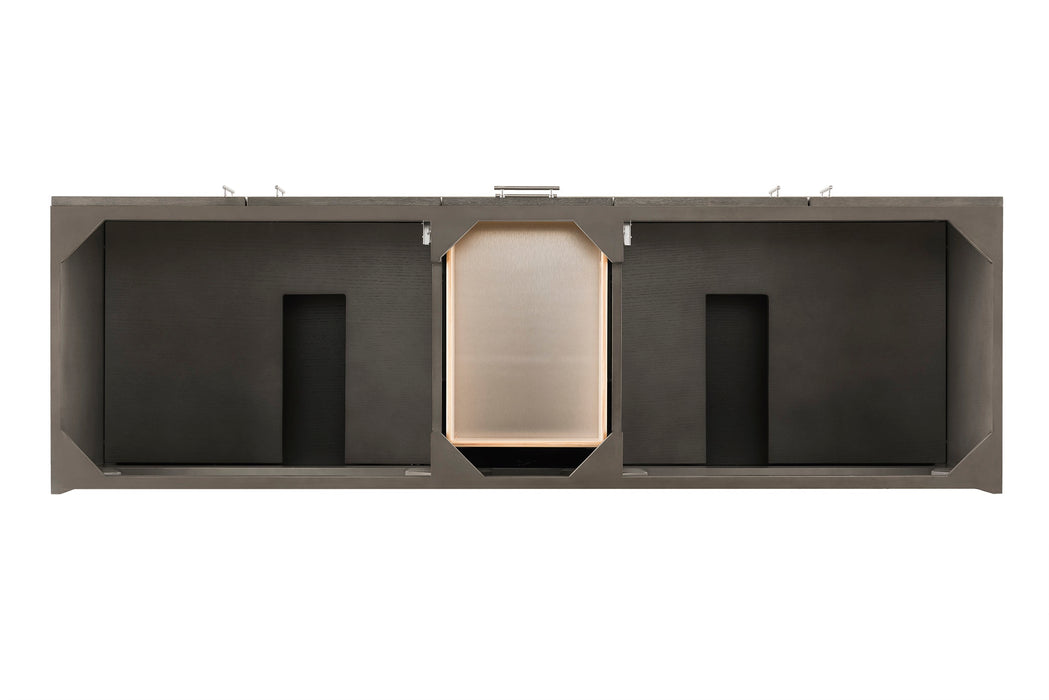 James Martin Metropolitan 72" Dual Mount Double Bathroom Vanity, Silver Oak
