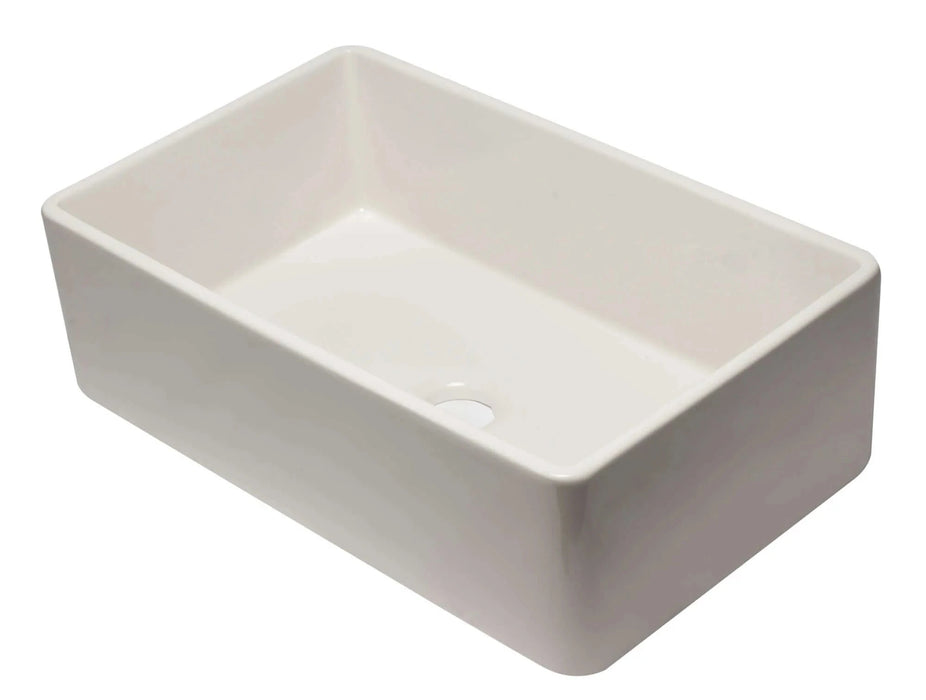 ALFI brand 33" Reversible Single Fireclay Farmhouse Kitchen Sink AB3320SB