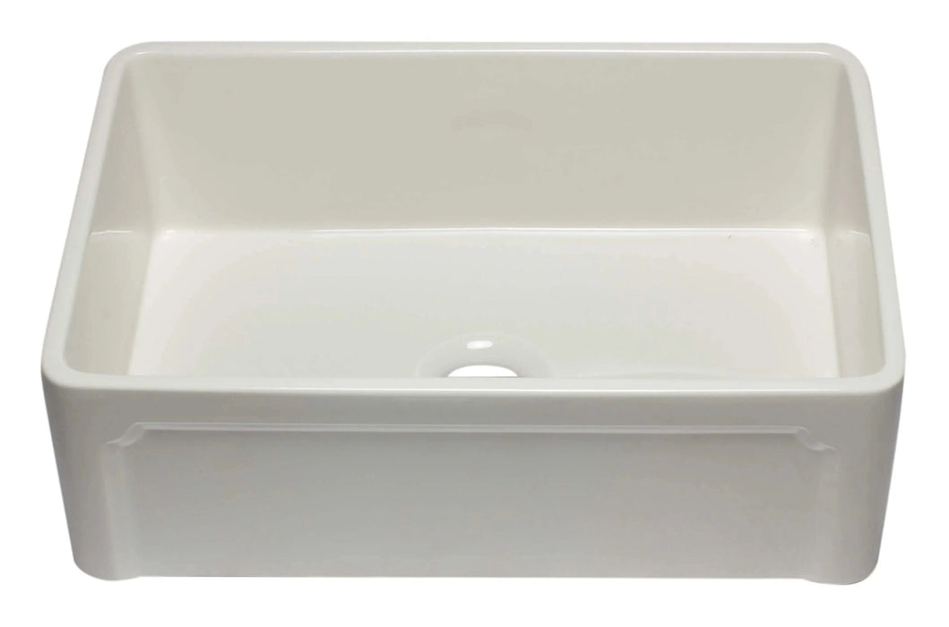 ALFI brand 30" Reversible Single Fireclay Farmhouse Kitchen Sink AB3020SB