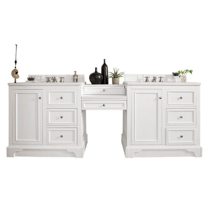 James Martin De Soto 94" Double Bathroom Vanity, Bright White