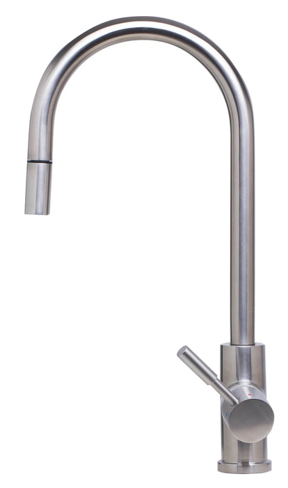 ALFI brand Single Hole Pull Down Stainless Steel Kitchen Faucet AB2028