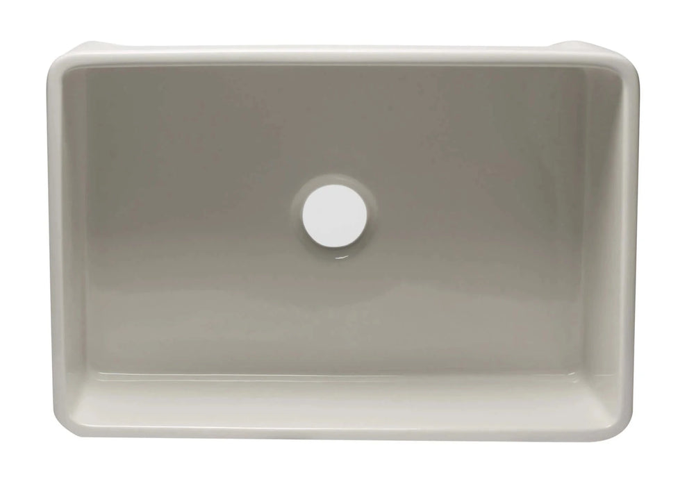 ALFI brand 30" Reversible Single Fireclay Farmhouse Kitchen Sink AB3020SB