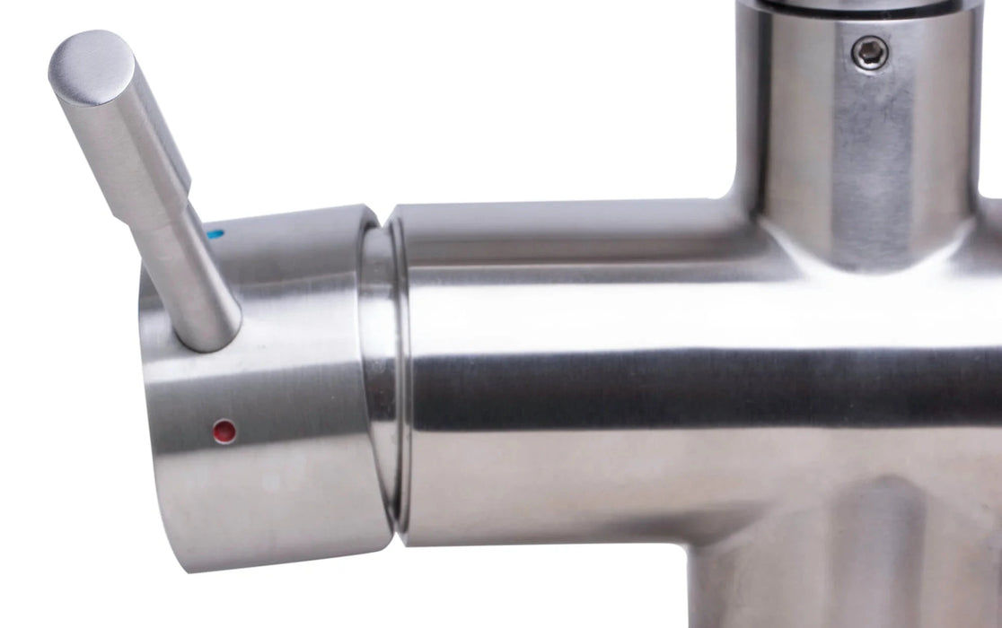 ALFI brand Modern Solid Stainless Steel Retractable Kitchen Faucet AB2038