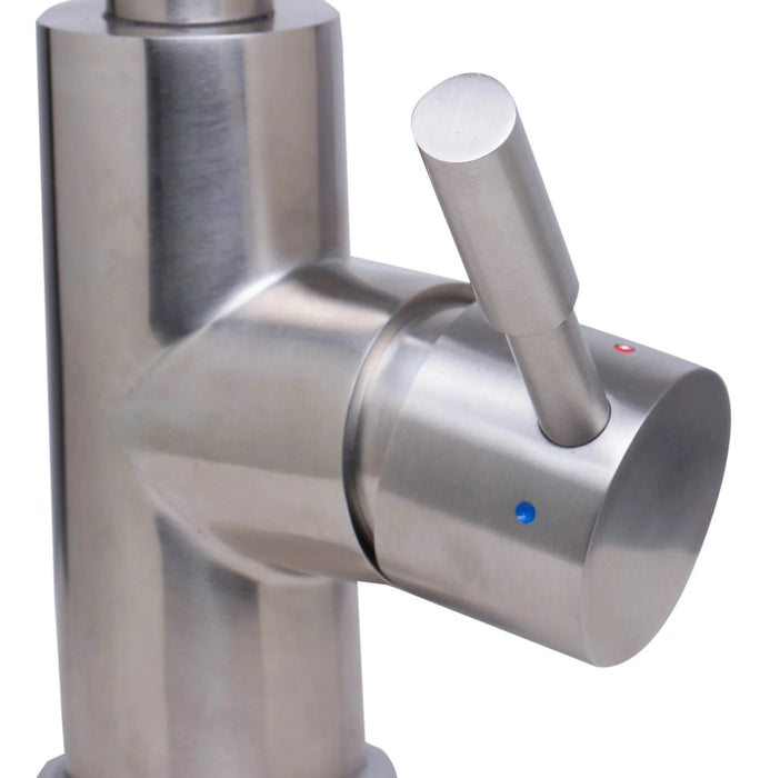 ALFI brand Single Hole Pull Down Stainless Steel Kitchen Faucet AB2028