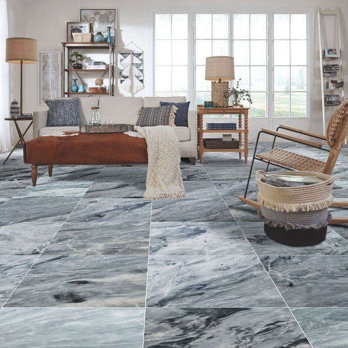 Bardiglio Gray Marble Polished Floor and Wall Tile - Large Format - Livfloors Collection
