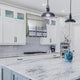 Barrel Shaped Custom Stainless Steel Kitchen Hood with Mirror Bands