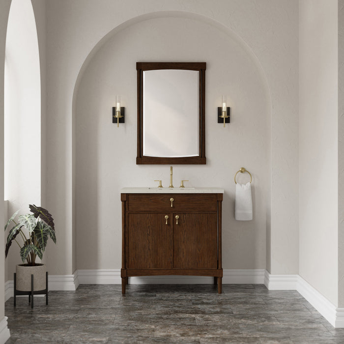 James Martin Kinnsden 36" Single Bathroom Vanity, Sable Oak