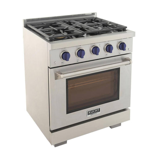 KUCHT 30 Inch Natural Gas, All Gas Freestanding Range in Stainless Steel KFX300-B - Farmhouse Kitchen and Bath