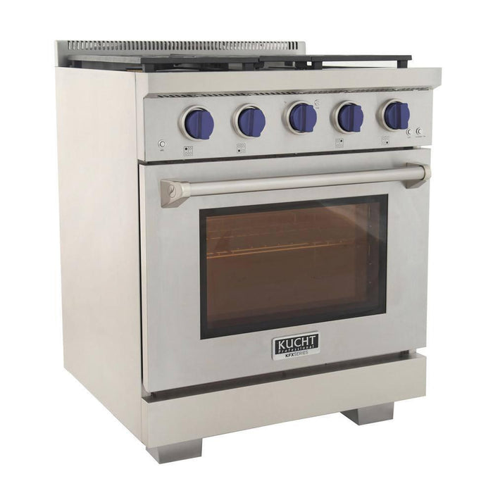 KUCHT 30 Inch Natural Gas, All Gas Freestanding Range in Stainless Steel KFX300-B