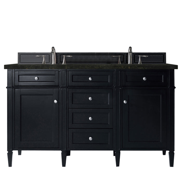 James Martin Brittany 60" Double Bathroom Vanity, Black Onyx