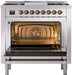 ILVE Nostalgie II 36" Dual Fuel Liquid Propane Range, Stainless Steel , Bronze Trim UP36FNMPSSBLP ILVE