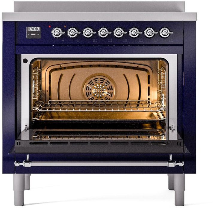 ILVE Nostalgie II 36 " Electric Range, Blue, Chrome Trim UPI366NMPMBC ILVE