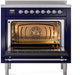 ILVE Nostalgie II 36 " Electric Range, Blue, Chrome Trim UPI366NMPMBC ILVE