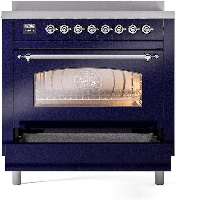 ILVE Nostalgie II 36 " Electric Range, Blue, Chrome Trim UPI366NMPMBC ILVE