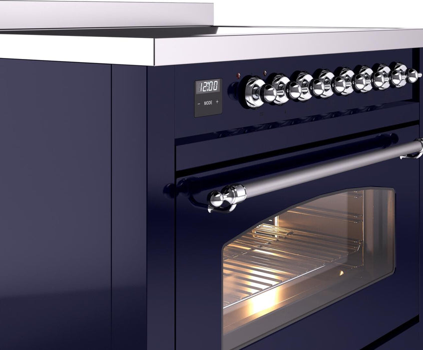 ILVE Nostalgie II 36 " Electric Range, Blue, Chrome Trim UPI366NMPMBC ILVE