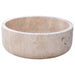beige travertine vessel sink size (D)16" (H)6" SKU TMS02 side view product shot