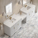James Martin Bellshire 120" Single Bathroom Vanity, Bright White