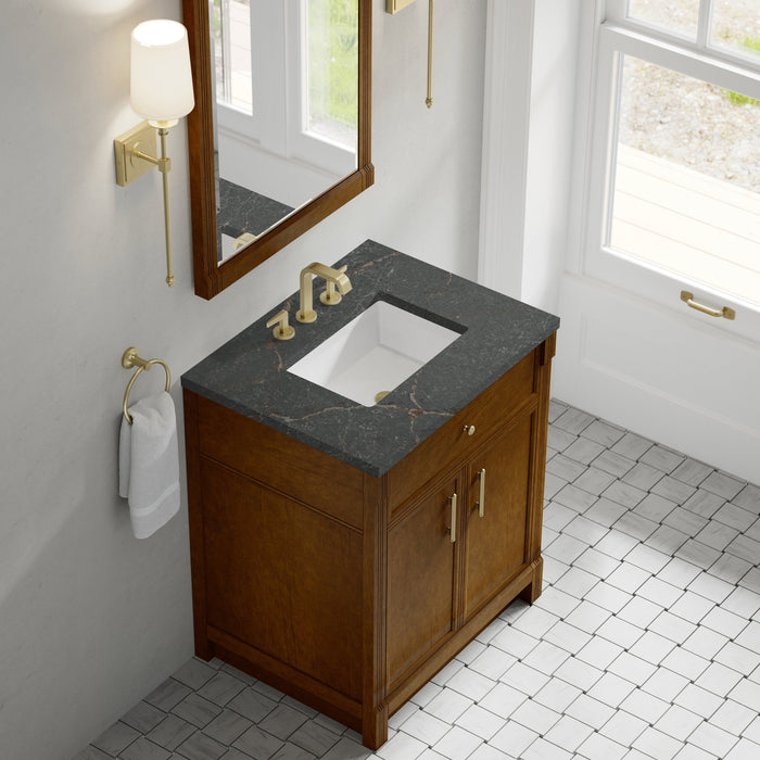 James Martin Bellshire 36" Single Bathroom Vanity, Honey Oak