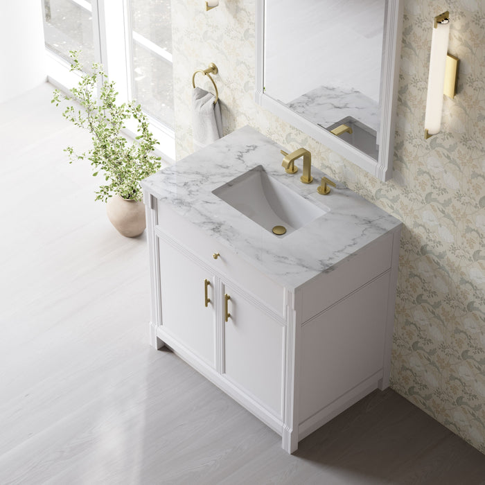 James Martin Bellshire 36" Single Bathroom Vanity, Bright White