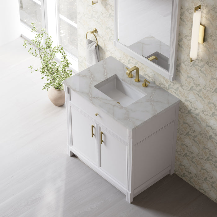 James Martin Bellshire 36" Single Bathroom Vanity, Bright White