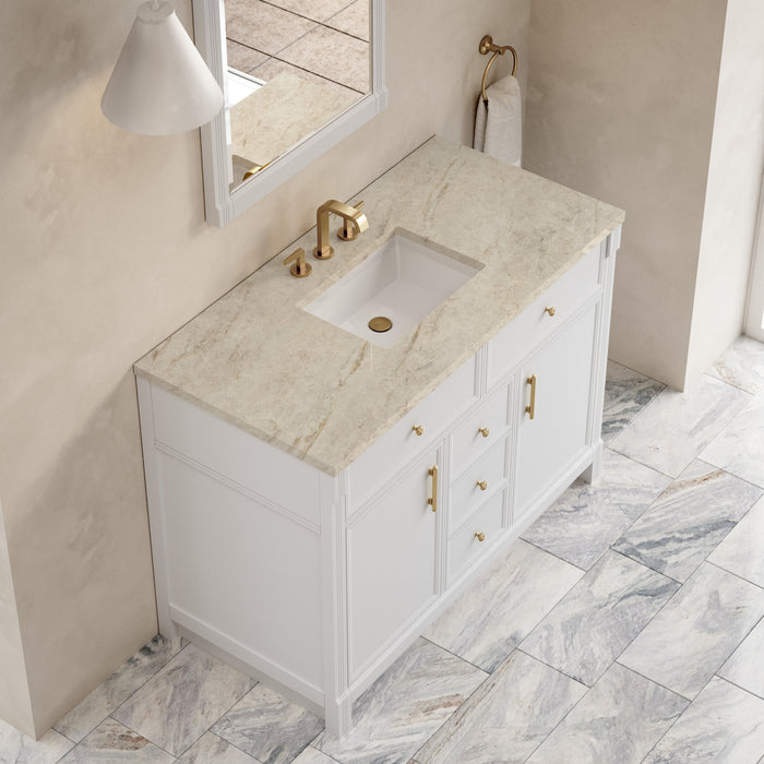 James Martin Bellshire 48" Single Bathroom Vanity, Bright White
