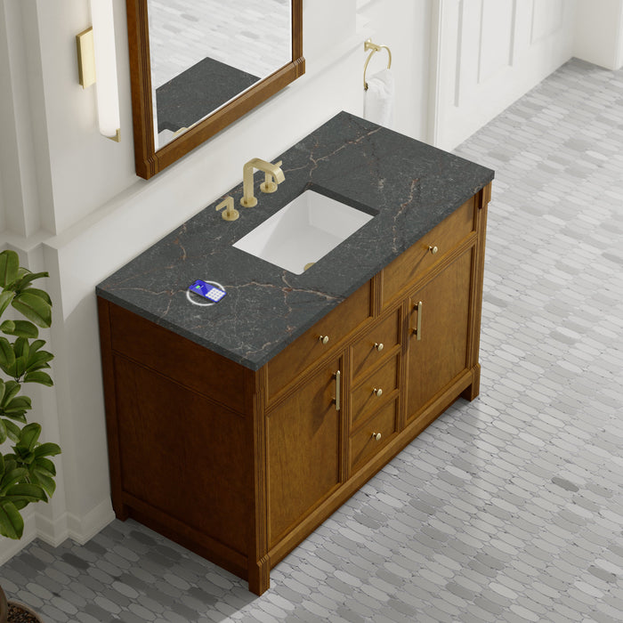 James Martin Bellshire 48" Single Bathroom Vanity, Honey Oak