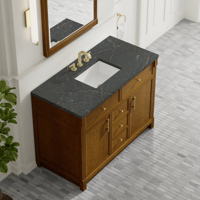James Martin Bellshire 48" Single Bathroom Vanity, Honey Oak