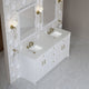 James Martin Bellshire 72" Double Bathroom Vanity, Bright White