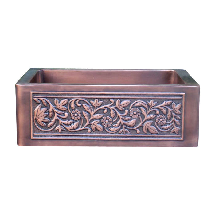 Akicon Custom Single Bowl Farmhouse Kitchen Copper Sink — AKS502-C
