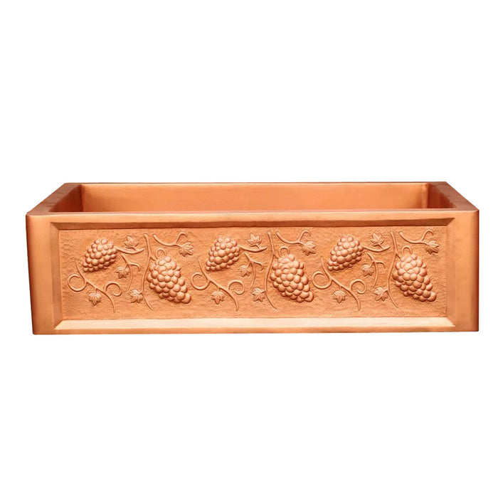 Akicon Custom Single Bowl Farmhouse Kitchen Copper Sink — AKS502-C