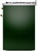 ILVE Nostalgie II 30" Dual Fuel Natural Gas Range, Emerald Green, Brass Trim UP30NMPEGG ILVE