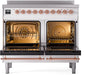 ILVE Nostalgie II 40" Electric Range, White, Copper Trim UPDI406NMPWHP ILVE