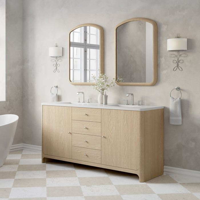 James Martin Gracyn 72" Double Bathroom Vanity, Coastal Driftwood
